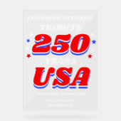 250 Years USA Founding Fathers Tribute Acrylschild (Vorderseite)