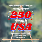 250 Years USA Founding Fathers Tribute Acrylschild (Neutral)