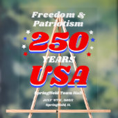 250 Years USA Freedom & Patriotism Acrylschild (Neutral)
