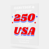 250 Years USA Heritage & History Acrylschild (Winkel)