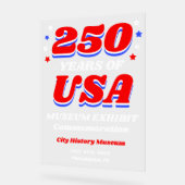 250 Years USA Historical Commemoration Acrylschild (Winkel)