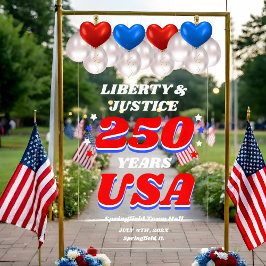 250 Years USA Liberty & Justice Celebration Acrylschild
