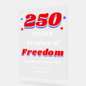 250 Years USA Official Commemorative Acrylschild (Winkel)