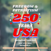250 Years USA Patriotic Ceremony Acrylschild (Neutral)