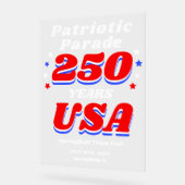 250 Years USA Patriotic Parade Welcome Acrylschild (Winkel)