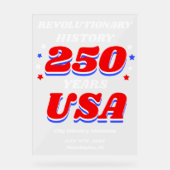 250 Years USA Revolutionary History Acrylschild (Vorderseite)