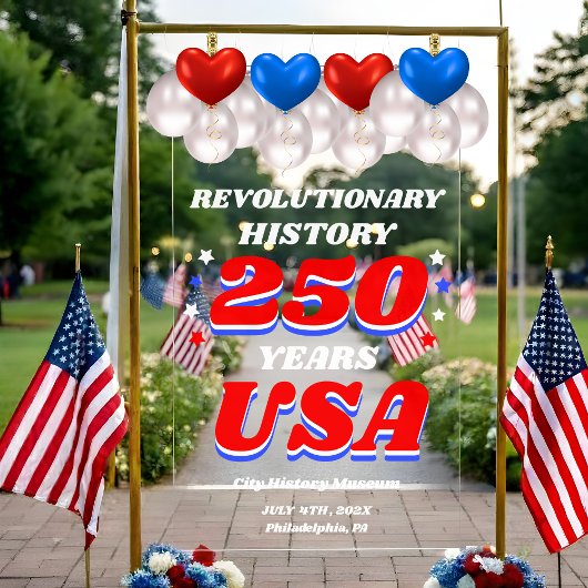 250 Years USA Revolutionary History Acrylschild
