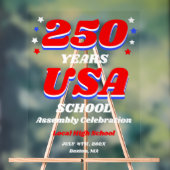 250 Years USA School Celebration Welcome Acrylschild (Neutral)