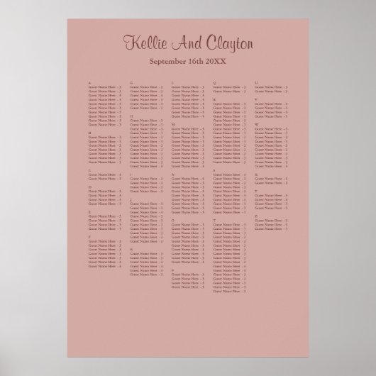 250+ Zimt-Rose Einfache Hochzeitsstiftung Poster (Vorne)