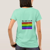 250px-Gay_flag_svg, kiss, No Muff Too Tuff T-Shirt (Rückseite)