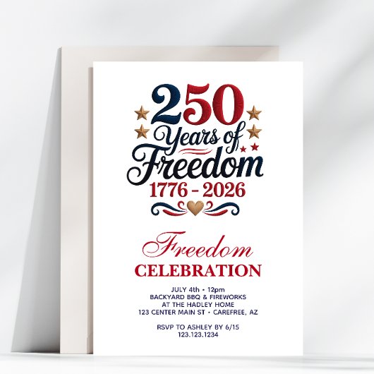 250th American Birthday Party Einladung