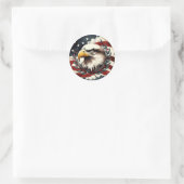 250th Anniversary American Eagle Patriotic Runder Aufkleber (Tasche)