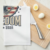 250th Anniversary Freedom Eagle Patriotic Vintage  Geschirrtuch (Viertel Falte)