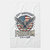 250th Anniversary Freedom Eagle Patriotic Vintage  Geschirrtuch (Vertikal)