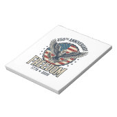 250th Anniversary Freedom Eagle Patriotic Vintage  Notizblock (Rotiert)