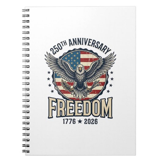 250th Anniversary Freedom Eagle Patriotic Vintage  Notizblock (Vorderseite)