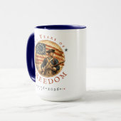 250th Anniversary Revolutionary Soldier Freedom Tasse (Vorderseite Links)