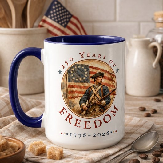 250th Anniversary Revolutionary Soldier Freedom Tasse