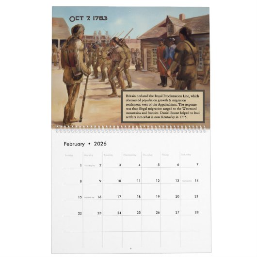 250th Anniversary - State of Virginia Calendar Kalender (Feb 2026)
