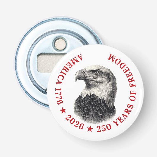 250th Anniversary USA 2026 Bald Eagle  Flaschenöffner (Vorderseite)