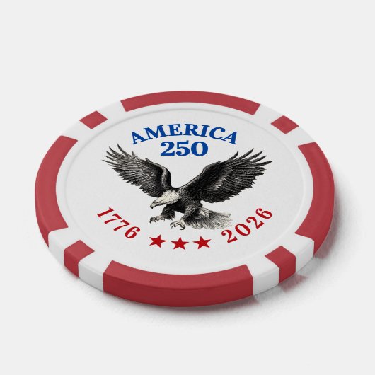 250th Anniversary USA Bald Eagle Pokerchips (Einzeln)