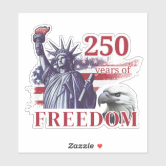 250th Anniversary USA Flag Liberty Eagle Freedom Aufkleber