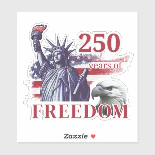250th Anniversary USA Flag Liberty Eagle Freedom Aufkleber (Blatt)