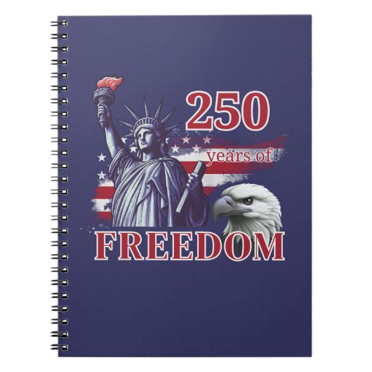 250th Anniversary USA Flag Liberty Eagle Freedom Notizblock (Vorderseite)