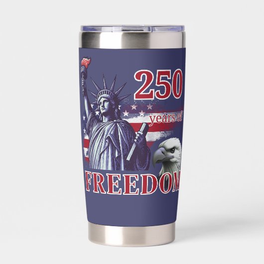 250th Anniversary USA Flag Liberty Eagle Freedom Thermobecher (Vorderseite)