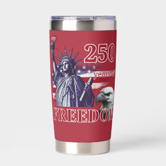 250th Anniversary USA Flag Liberty Eagle Freedom Thermobecher