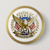 250th Anniversary USA Patriotic | 1776–2026 Button (Vorderseite)