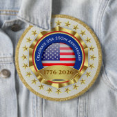 250th Anniversary USA Patriotic | 1776–2026 Button (Beispiel)