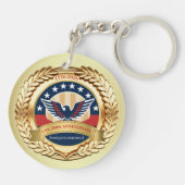 250th Anniversary USA Patriotic | 1776–2026 Button Schlüsselanhänger (Rückseite)