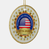 250th Anniversary USA Patriotic | 1776–2026 Keramik Ornament (Rechts)