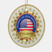 250th Anniversary USA Patriotic | 1776–2026 Keramik Ornament (Links)