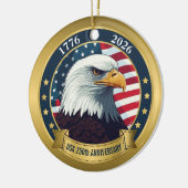 250th Anniversary USA Patriotic | 1776–2026 Keramik Ornament (Links)