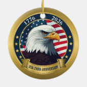 250th Anniversary USA Patriotic | 1776–2026 Keramik Ornament (Hinten)
