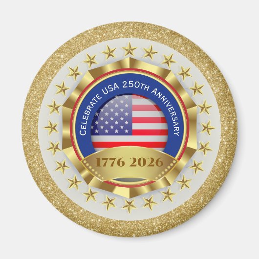 250th Anniversary USA Patriotic | 1776–2026 Magnet (Vorne)
