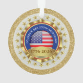 250th Anniversary USA Patriotic | 1776–2026 Ornament (Rückseite)