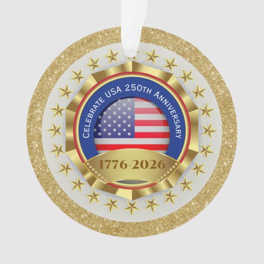 250th Anniversary USA Patriotic | 1776–2026 Ornament (Vorderseite)