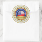 250th Anniversary USA Patriotic | 1776–2026 Runder Aufkleber (Tasche)