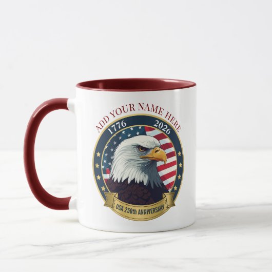 250th Anniversary USA Patriotic | 1776–2026 Tasse (Links)