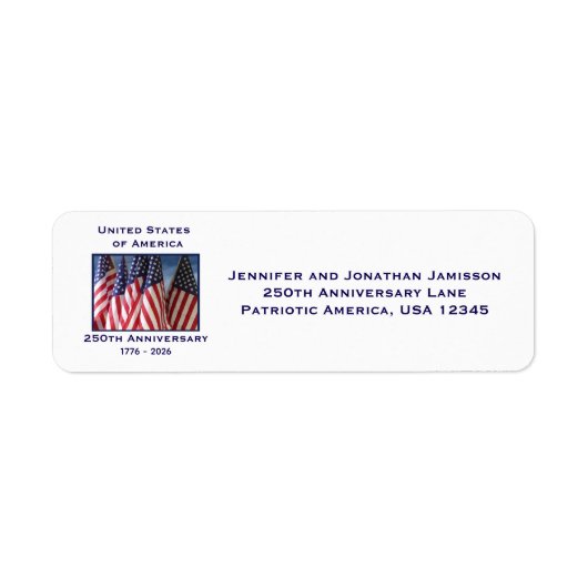 250th Anniversary USA Patriotic American Flags (Vorne)