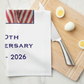 250th Anniversary USA Patriotic American Flags Geschirrtuch (Viertel Falte)