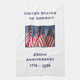 250th Anniversary USA Patriotic American Flags Geschirrtuch