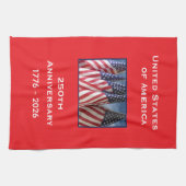 250th Anniversary USA Patriotic American Flags Geschirrtuch (Horizontal)