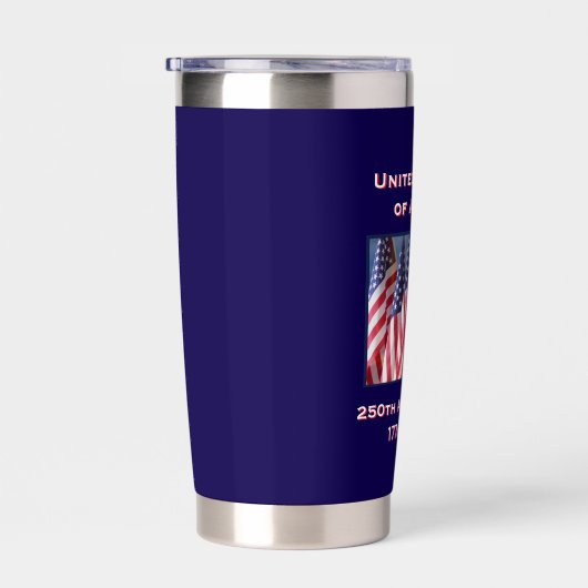 250th Anniversary USA Patriotic American Flags Thermobecher (Rechts)