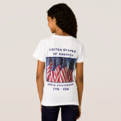 250th Anniversary USA Patriotic Child's T-Shirt (Schwarz voll)