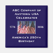 250th Anniversary USA Patriotic Flags Magnet (Vorne)