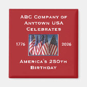 250th Anniversary USA Patriotic Flags Magnet (Vorne)